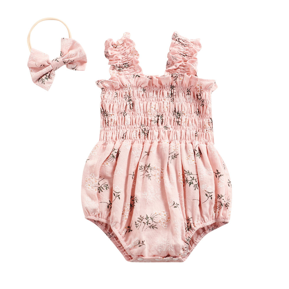 Thumbnail: ma&baby 0-24M Summer Newborn Infant Toddler Baby Girl Romper Cute Floral Print R