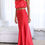 Thumbnail: Women's Two-Piece Satin Long Skirt Sleeveless Fashion Off The Shoulder Elegant S