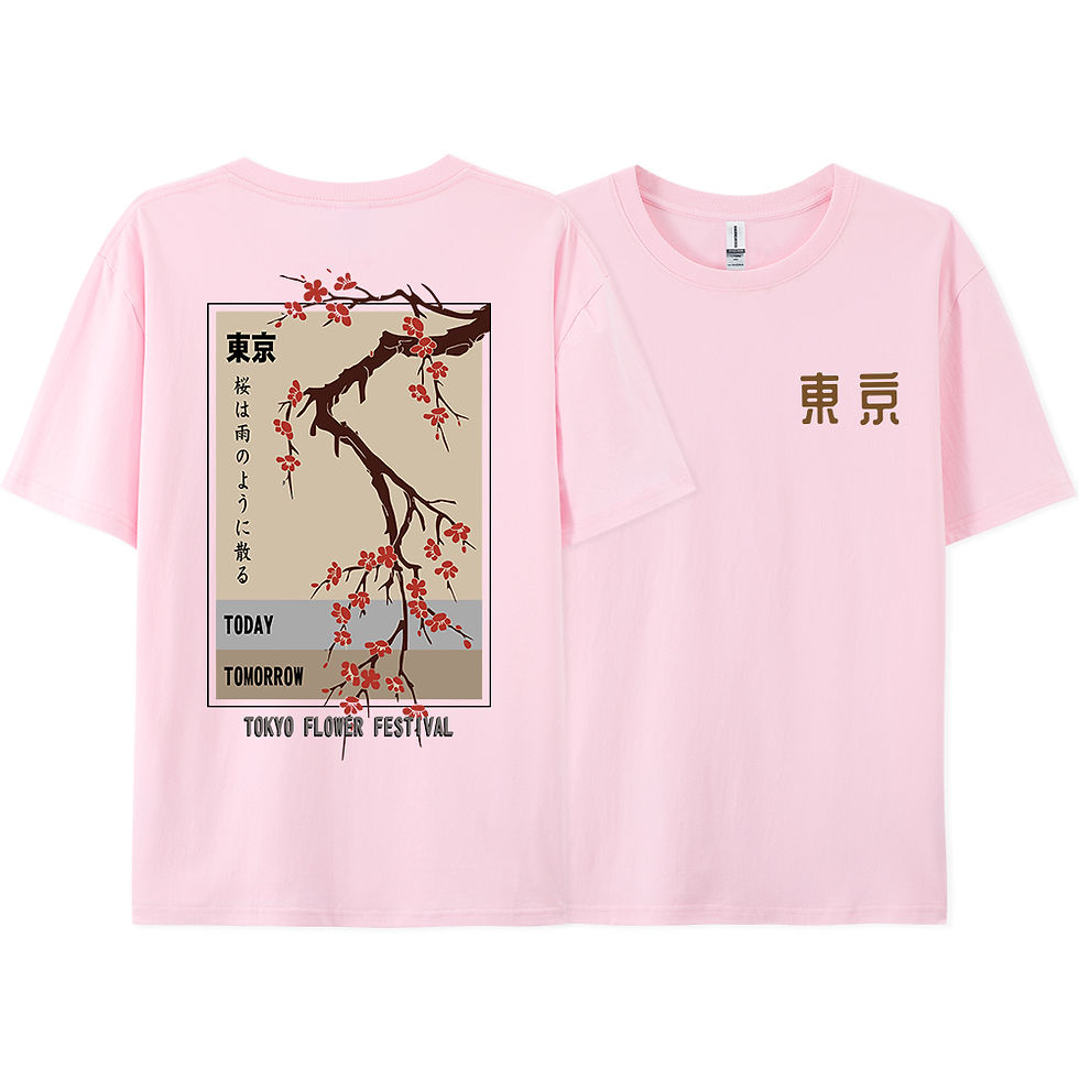 Thumbnail: Today Tomorrow Tokyo Flower Festival T Shirt Men Women Fashion O-Neck Tshirts Su