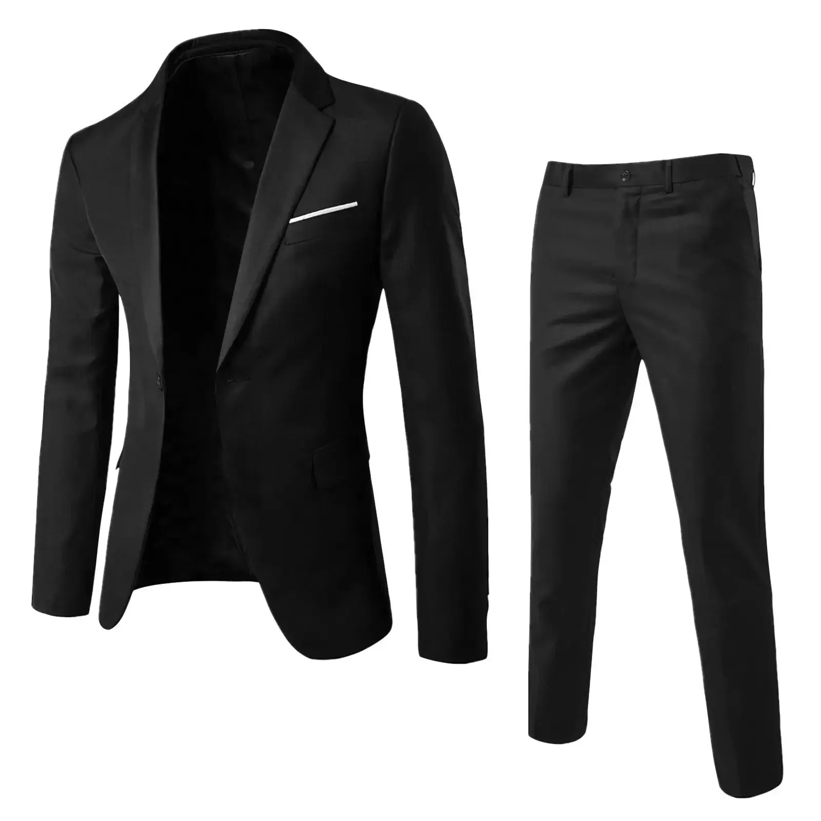 Casual Wedding Dinner Men's Two-Piece Suit Set Suits Outerwear Trousers Wedding