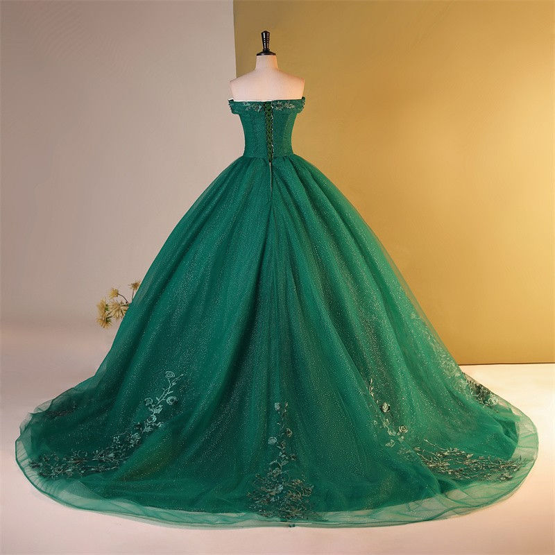 Thumbnail: 2024 Vestidos Sweet Flower 15 Quinceanera Dresses Party Dress With Train Real Ph