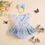 Thumbnail: Princess Baby Girls Rompers Dress Butterfly Embroidered Ruffle Fly Sleeve Square