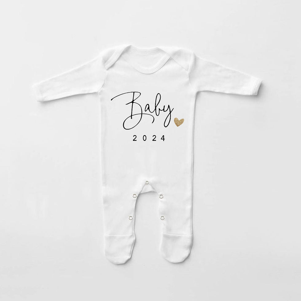 Thumbnail: Announcement Baby 2024 Baby Bodysuit Baby Babygrow Sleepsuit Newborn Hospital Co