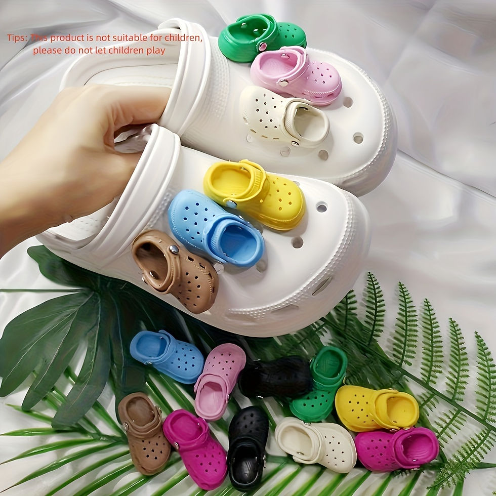 Thumbnail: 1pc 8 Colors Funny Mini Shoe Decor DIY Charms, Cute Shoe Charms, Handmade Shoe A