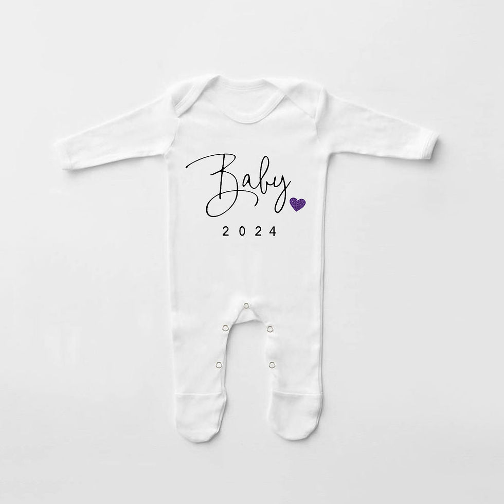 Thumbnail: Announcement Baby 2024 Baby Bodysuit Baby Babygrow Sleepsuit Newborn Hospital Co