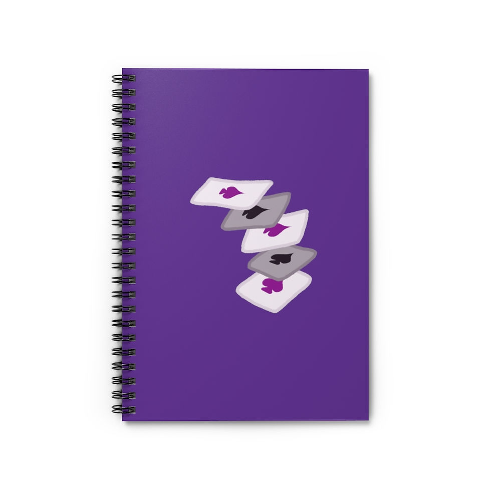 Thumbnail: Subtle Pride - Ace - Lined Spiral Notebook