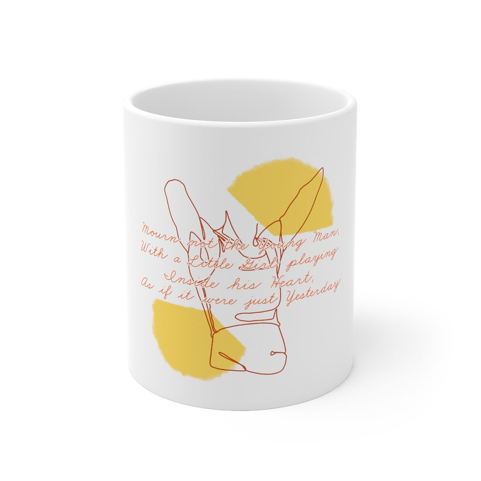 Thumbnail: Love Lines - Mourn Me Not - 11oz Ceramic Mug