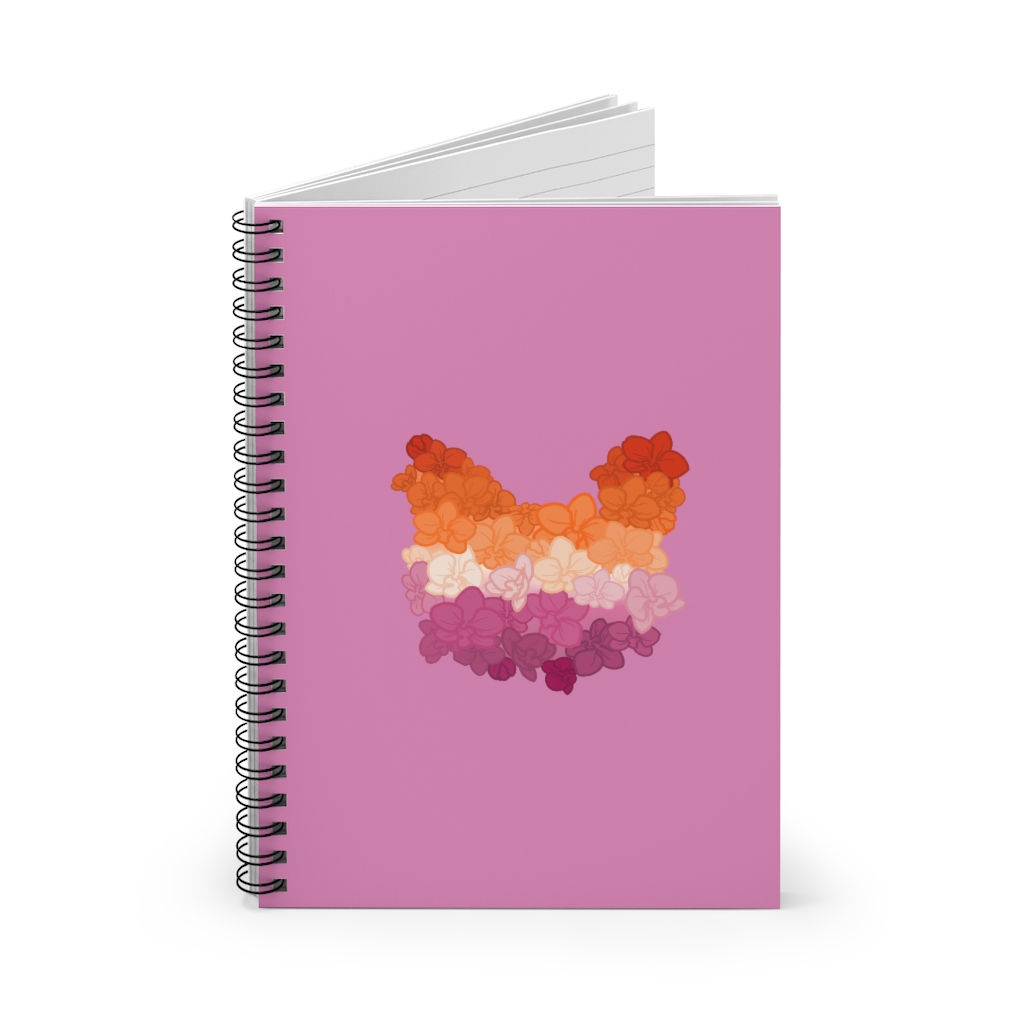 Subtle Pride - Lesbian - Lined Spiral Notebook