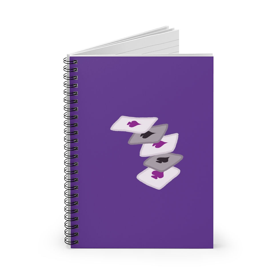 Thumbnail: Subtle Pride - Ace - Lined Spiral Notebook