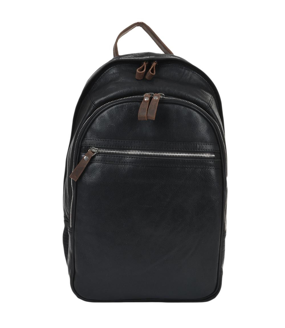 Black Leather Rucksack