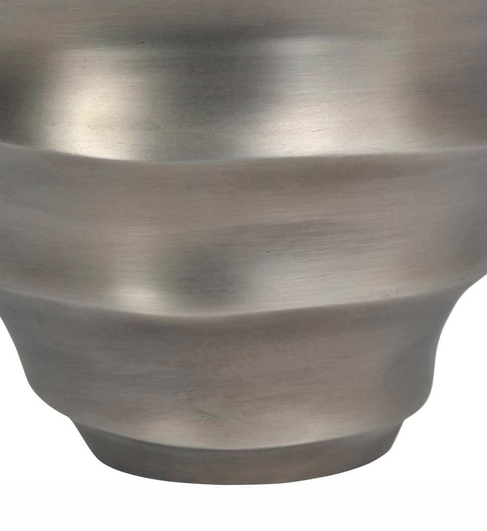 Thumbnail: Warped Contour Antique Nickel Small Vase