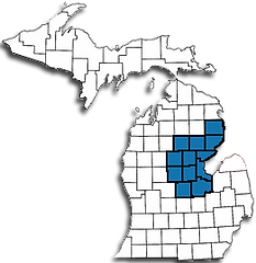 Counties served by Disability of Mid-Michigan