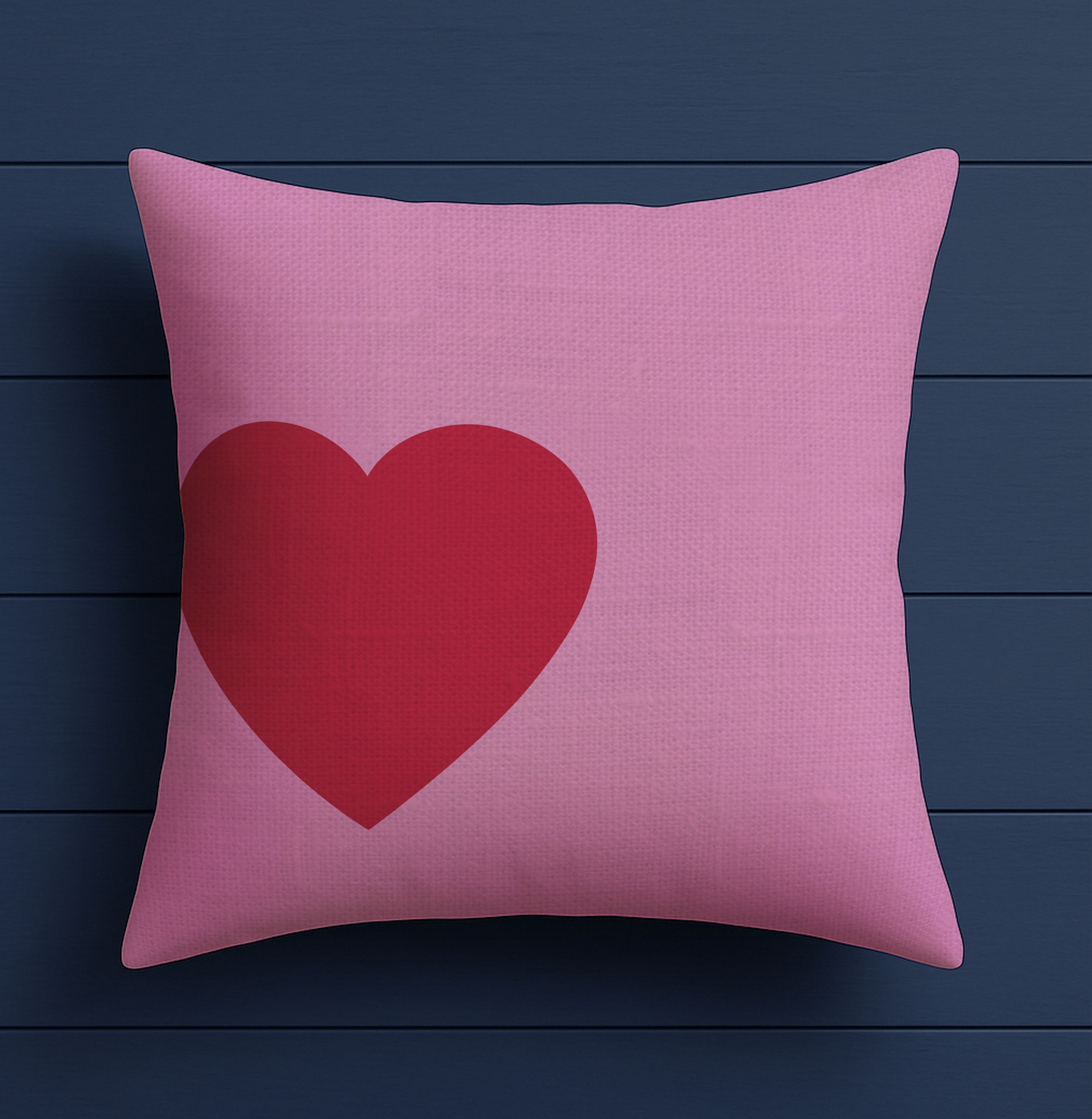 Sweethearts Large Red on Pink Cushion 16"x16"