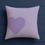 Thumbnail: Sweethearts Large Purple on Purple Cushion 16"x16"