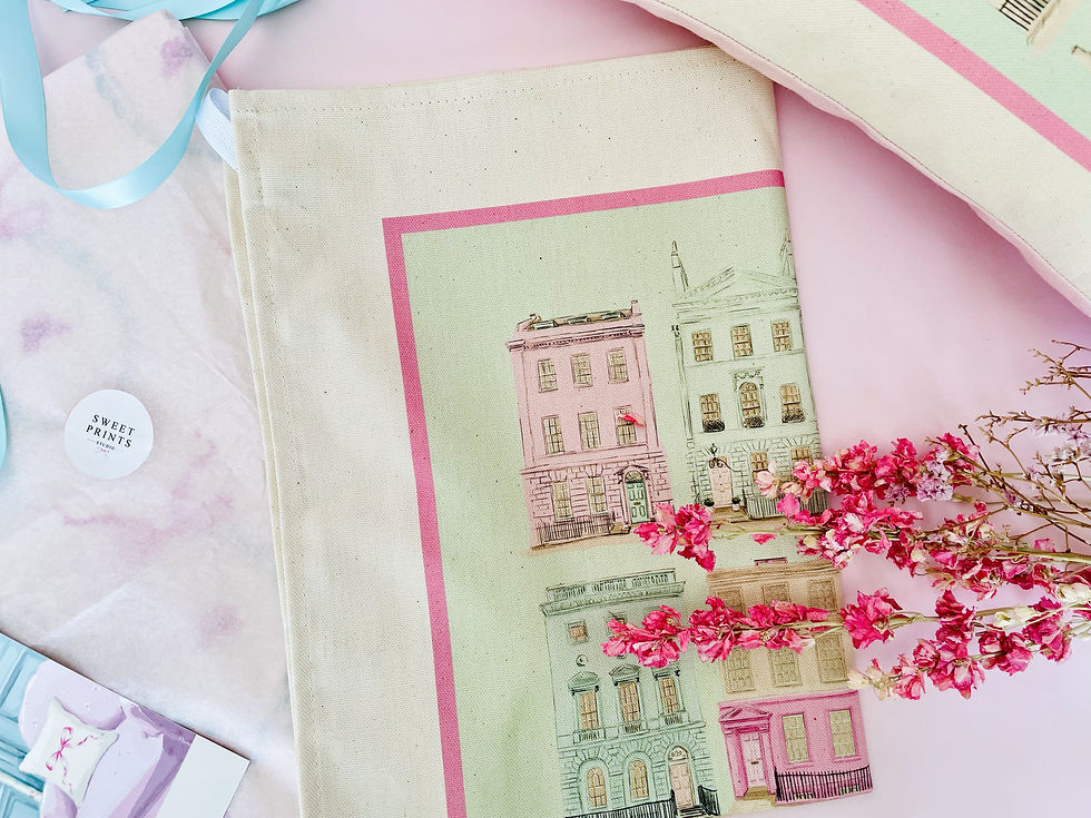 Thumbnail: Townhouse Tea Towel - Pastel Parade