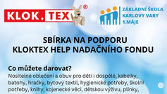 Ve škole proběhla sbírka pro KLOKTEX