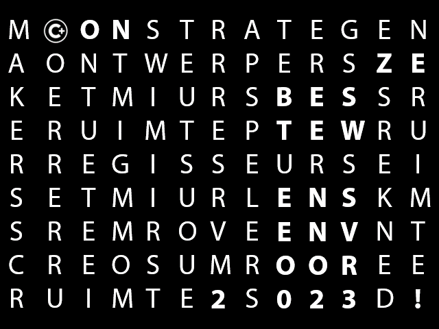 CREOSUM ruimteregisseurs, stedenbouw en ruimtelijke planning, postkaart beste wensen voor 2023