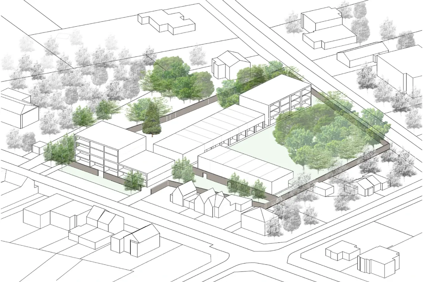 Wedstrijdproject, Clarissenklooster, Stad Genk, Bouwbedrijf Dethier