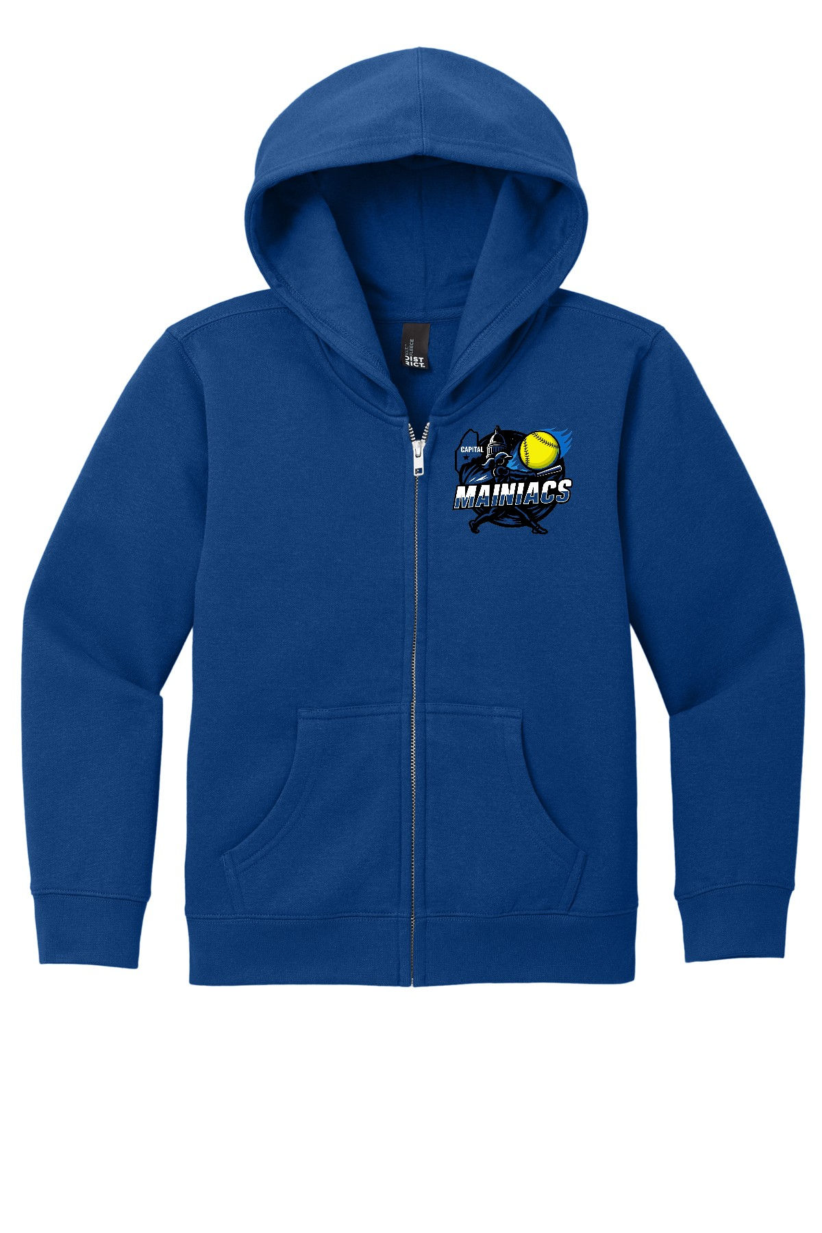 MAINIACS SOFTBALL - FULL ZIP HOODY SWEATSHIRT