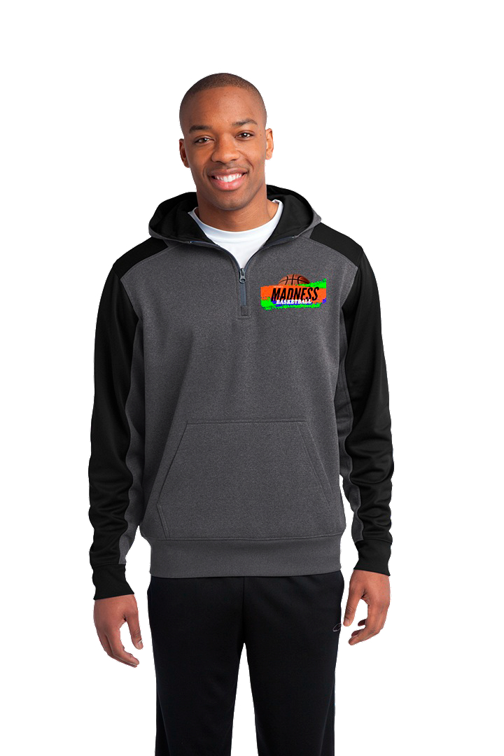 Unisex 1/4 zip Hooded Sweatshirt- PERFORMANCE