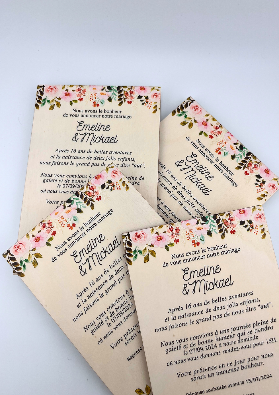 Miniature : carte invitation anniversaire de mariage personnalisable