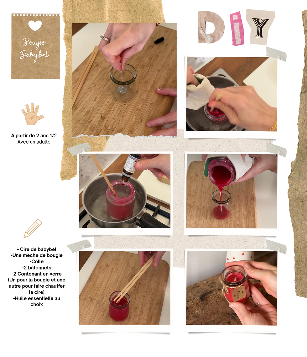 Fabrication bougie avec la cire du babybel