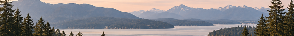 Mountain and waterfront scenery in British Columbia