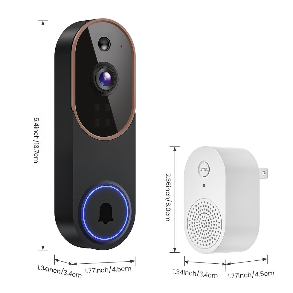 Thumbnail: Video Doorbell Camera with Voice Intercom, Monitoring, Wifi, Hd Night Vision, Sm