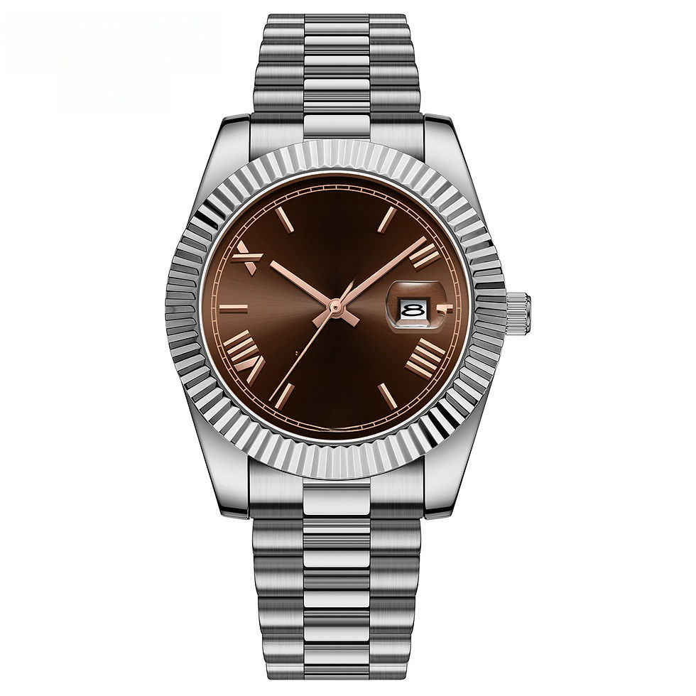 Thumbnail: Gold plated, luxury Mens watch. Weatherproof, and reinforced mineral crystal len
