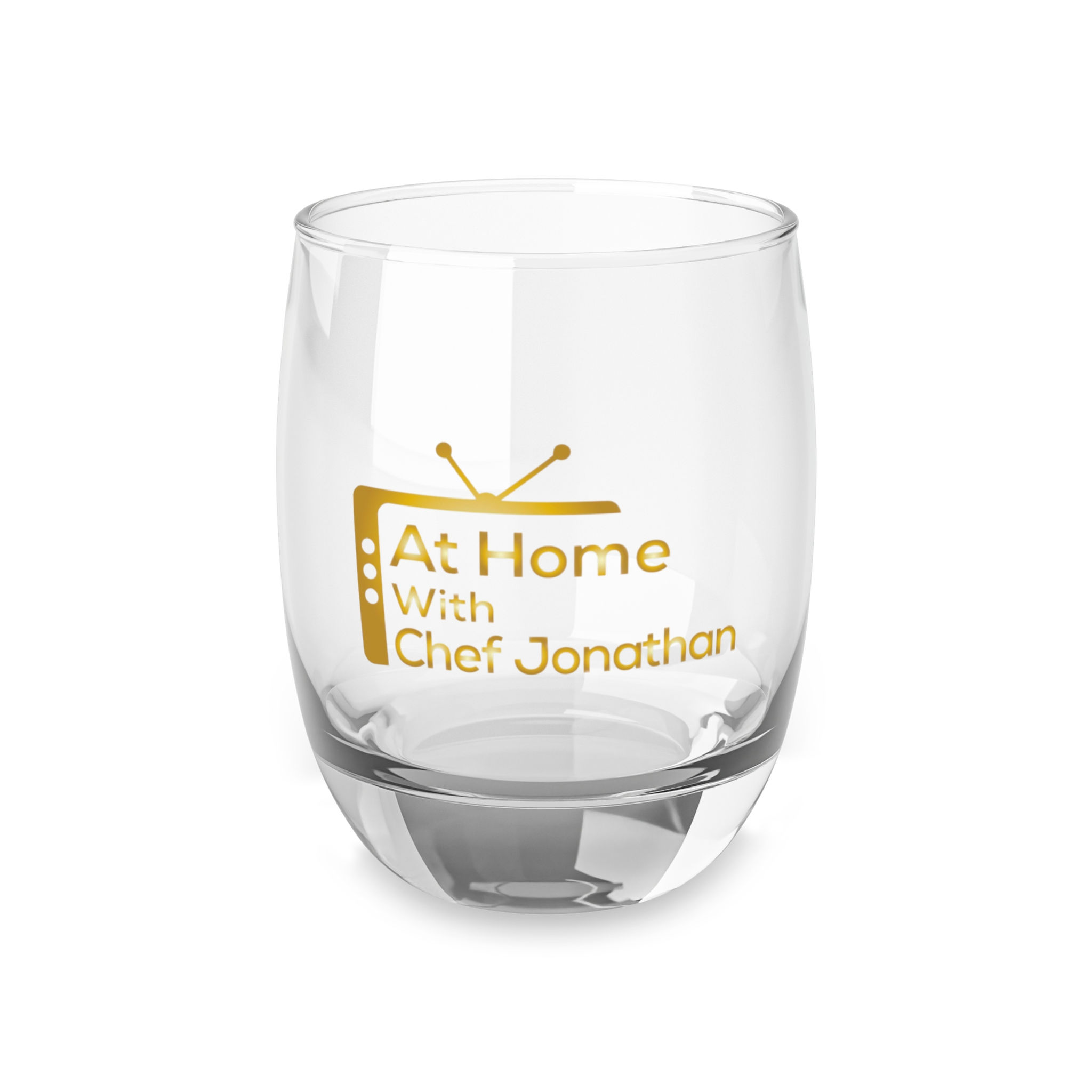 Whiskey Glass — "At Home With Chef Jonathan" Personalized TV Logo Rocks Glass