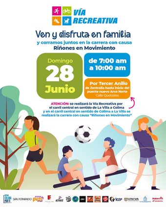 Únete a la vía recreativa del Ayuntamiento de Colima, un espacio para la actividad física y la movilidad sustentable