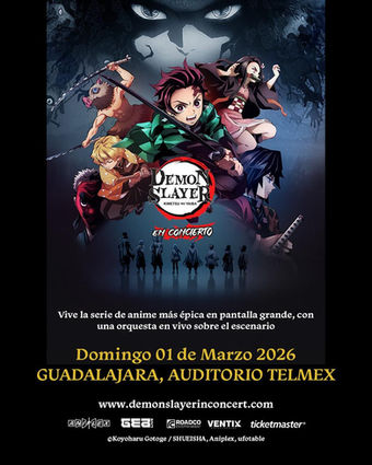 “Demon Slayer: Kimetsu no Yaiba en Concierto” llega a la Ciudad de México y Guadalajara en 2026