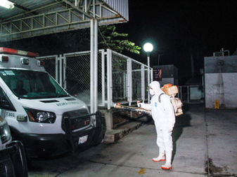 Sanitizan Hospitales de Manzanillo que atienden pacientes sospechosos de COVID-19