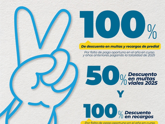Aprovecha los descuentos de Noviembre y ponte al corriente con tu predial y multas viales