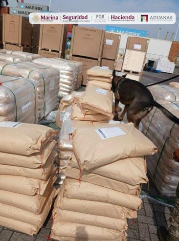 Incautan más de 54 mil kilos de dextrosa anhidra en la aduana de Manzanillo, Colima