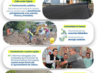 Riult Rivera arranca el año con obras y acciones que mejoran a Colima