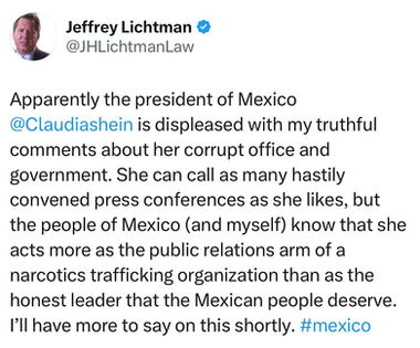 Abogado de Ovidio Guzmán, Jeffrey Lichtman le responde a Claudia Sheinbaum: