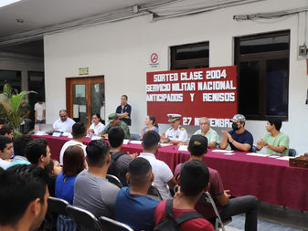 Participa 609 jóvenes en el Sorteo del Servicio Militar Nacional, realizado en Manzanillo