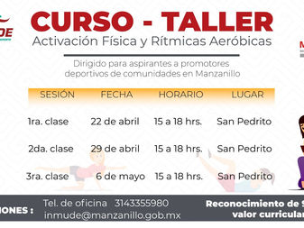 Ofrece el Instituto Municipal del Deporte de Manzanillo capacitación a promotores deportivos