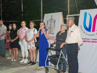 Entrega alcaldesa Tey Gutiérrez rehabilitación del alumbrado público en la colonia Leandro Valle