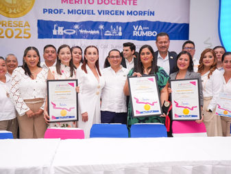 Entrega VdeÁ la Presea al Mérito Docente 2025 “Profr. Miguel Virgen Morfín”