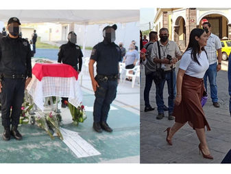Gobernadora desaíra homenaje póstumo del Policía Estatal asesinado en la Av. Constitución