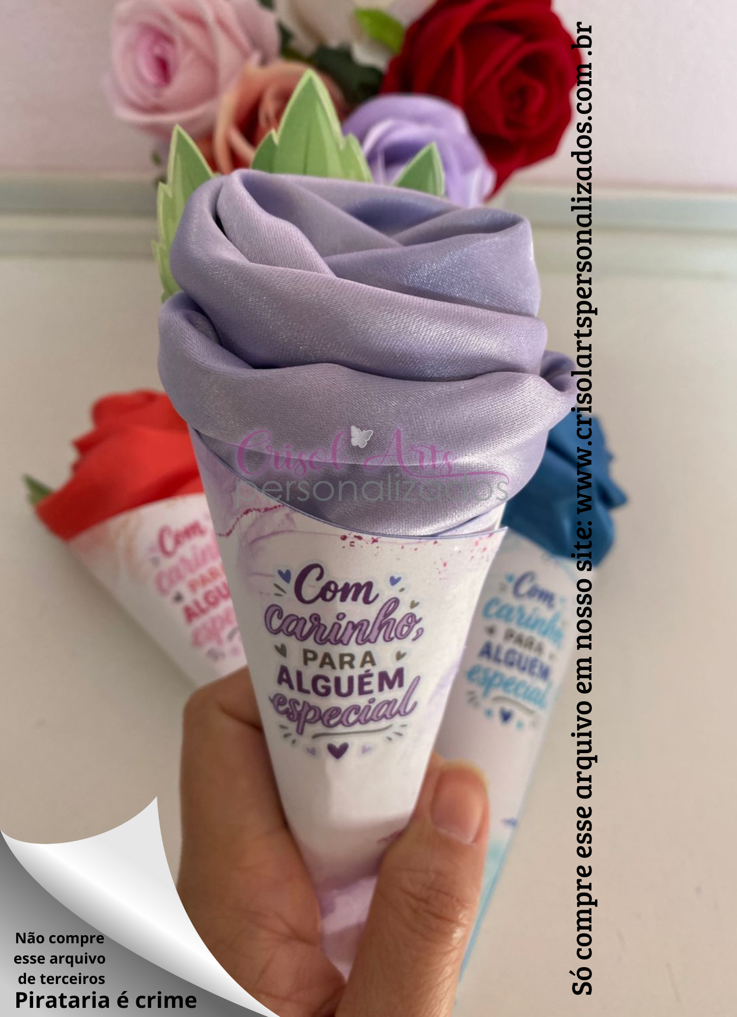 Cone Lilás com carinho