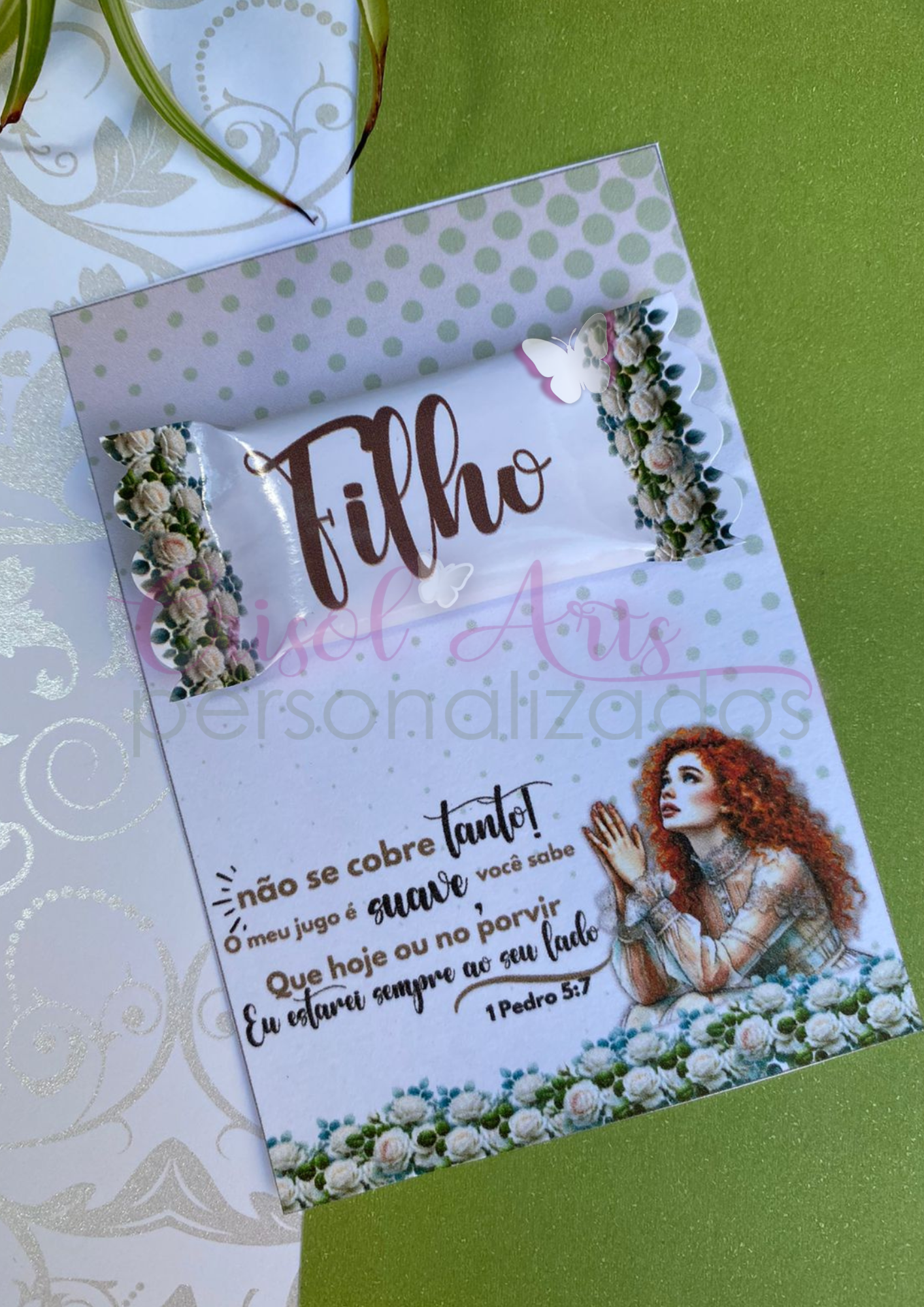 Kit Card e adesivo para balinhas Não se cobre tanto!