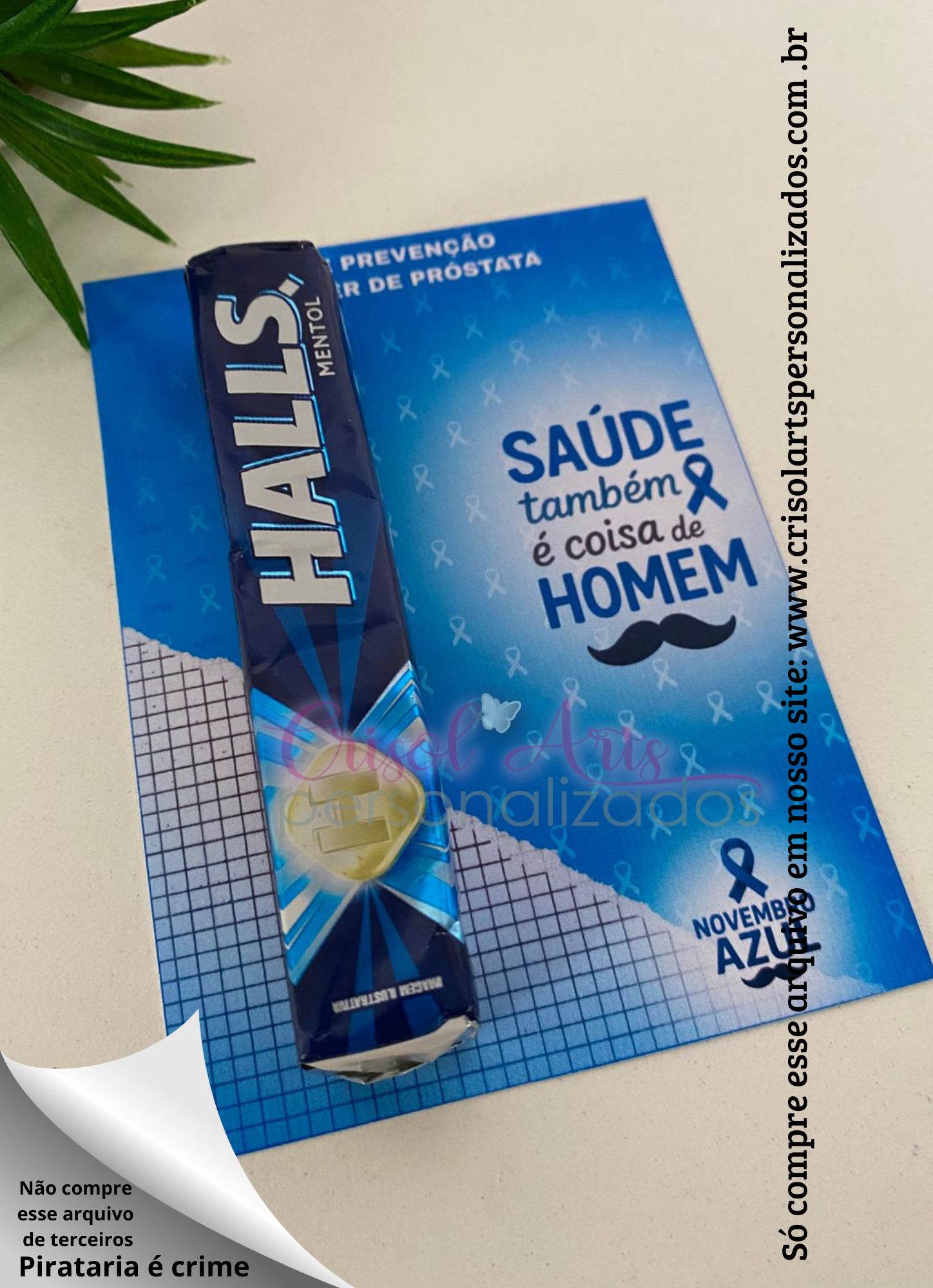 Card multiuso vertical Novembro Azul