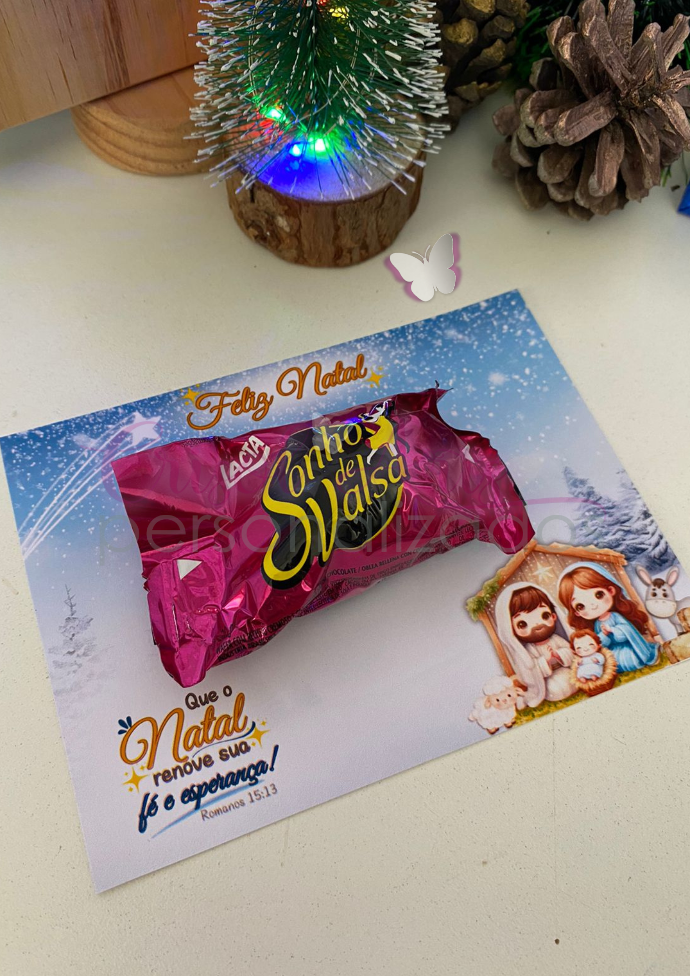 Kit Cards para bombom Natal Cristão