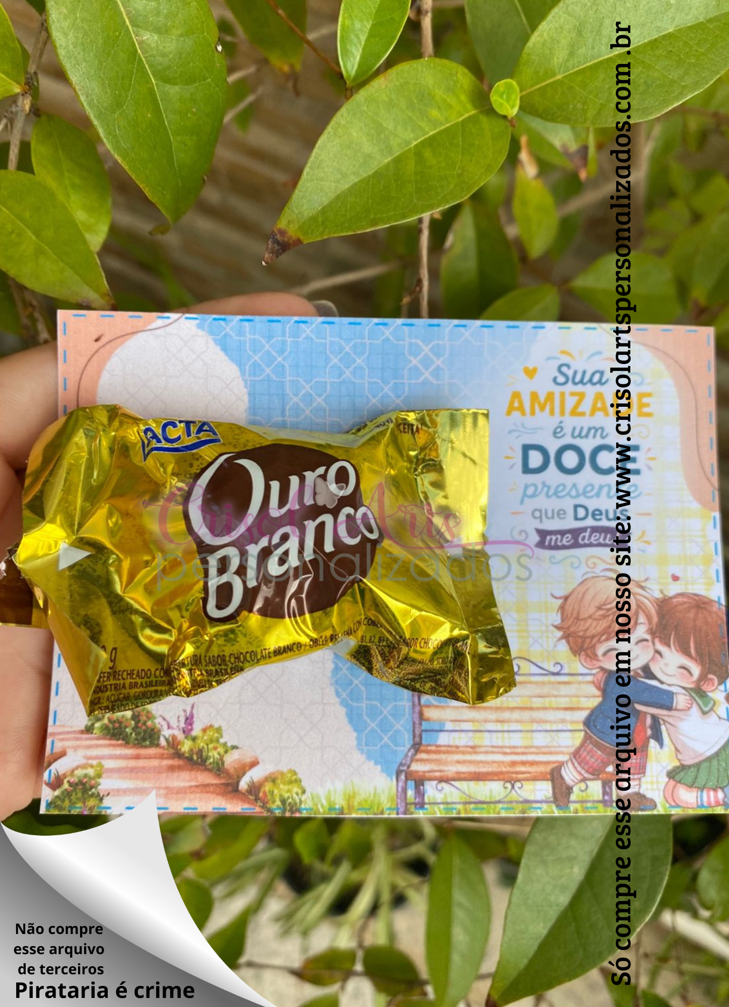 Card Bombom amizade azul