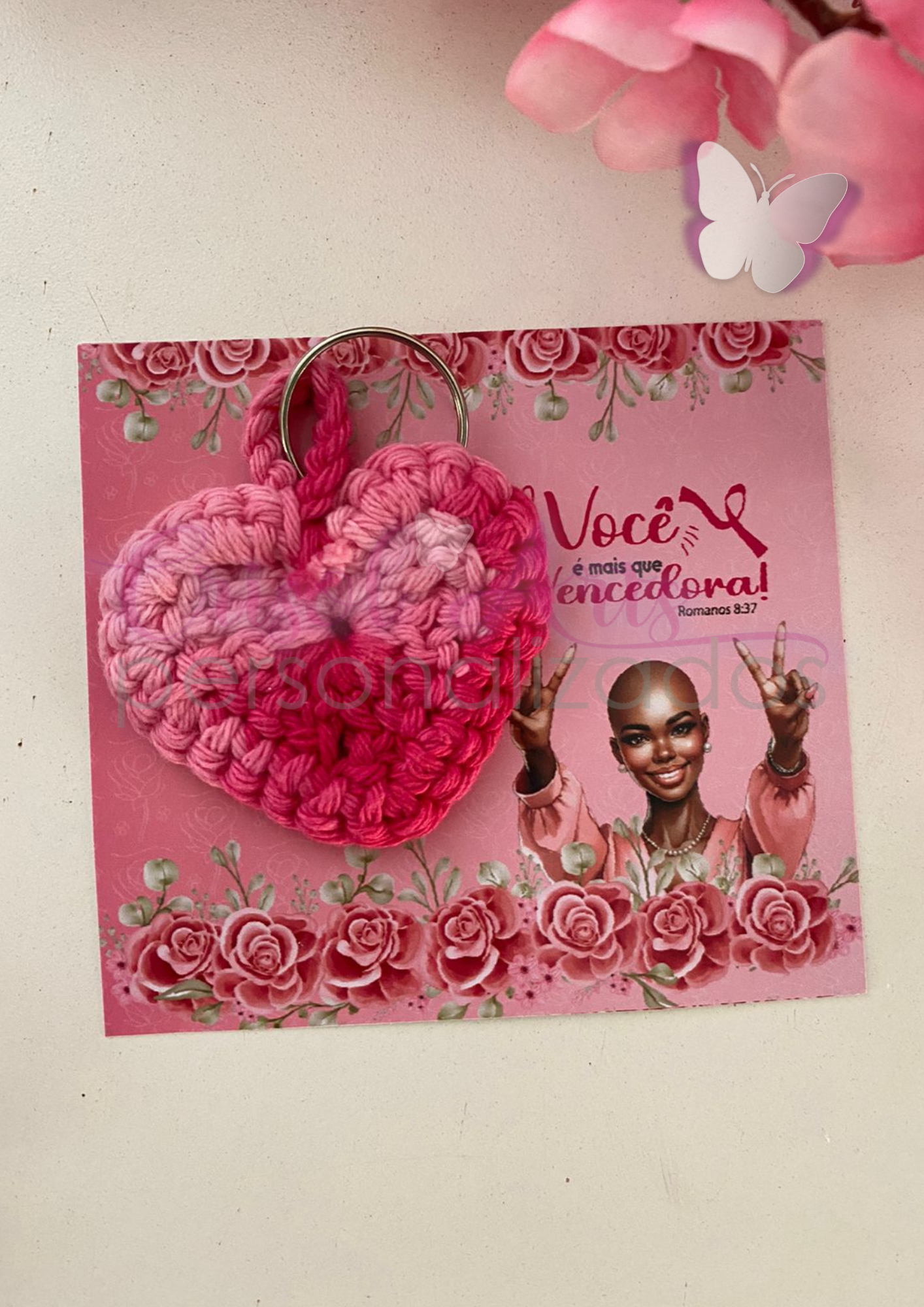 Kit cards para chaveiro Outubro Rosa