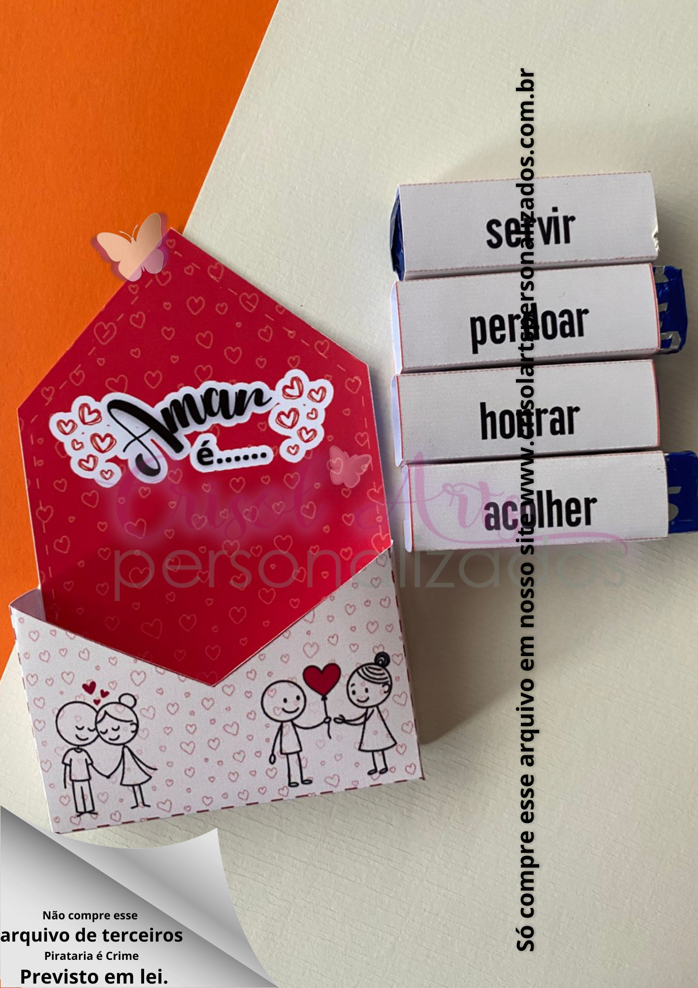 Caixa envelope para 4 bis amar é