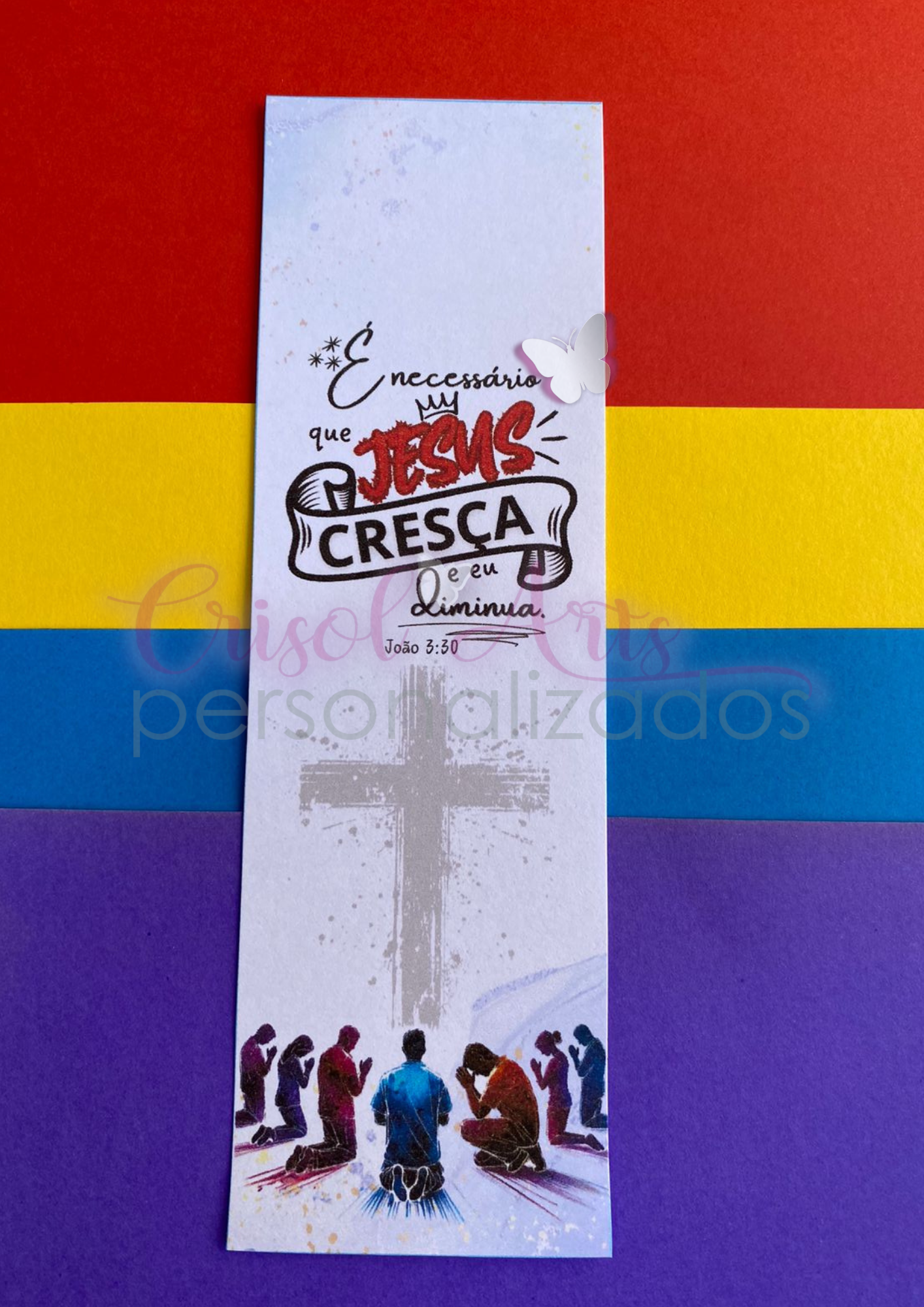 Card marcador Jesus cresça